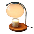 Glazen tafellamp in retro stijl met standaard