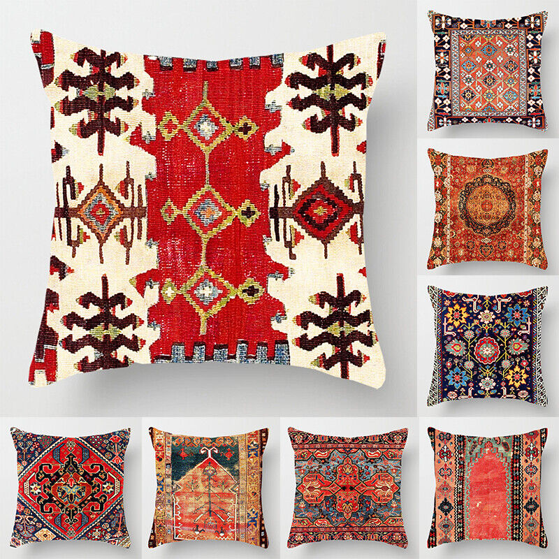 Etnische Boho Mandala Print Linnen Sierkussenhoes Bank Kussenhoes Thuisdecoratie# Avosian