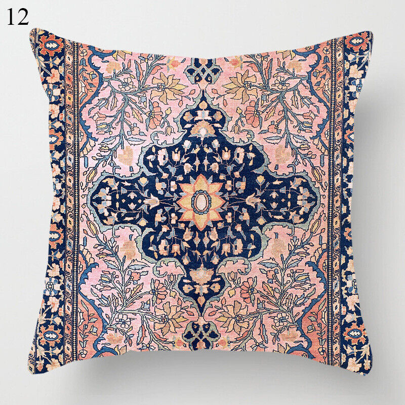 Etnische Boho Mandala Print Linnen Sierkussenhoes Bank Kussenhoes Thuisdecoratie# Avosian