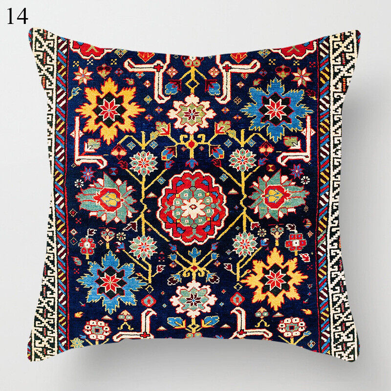 Etnische Boho Mandala Print Linnen Sierkussenhoes Bank Kussenhoes Thuisdecoratie# Avosian