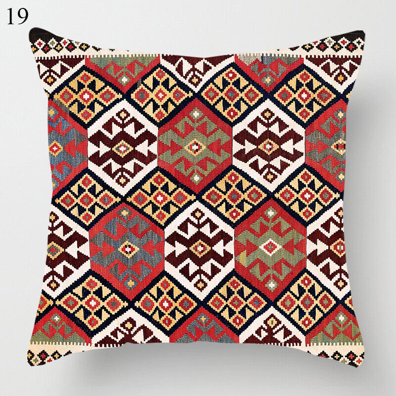 Etnische Boho Mandala Print Linnen Sierkussenhoes Bank Kussenhoes Thuisdecoratie# Avosian