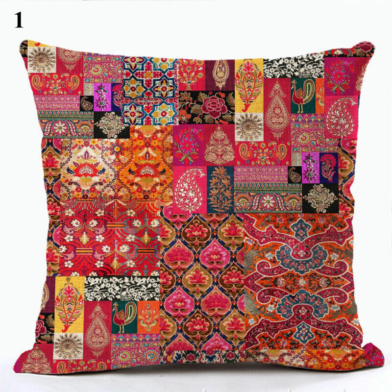 Etnische Boho Mandala Print Gooi Kussenhoes Sofa Kussen Cover Woondecoratie Avosian