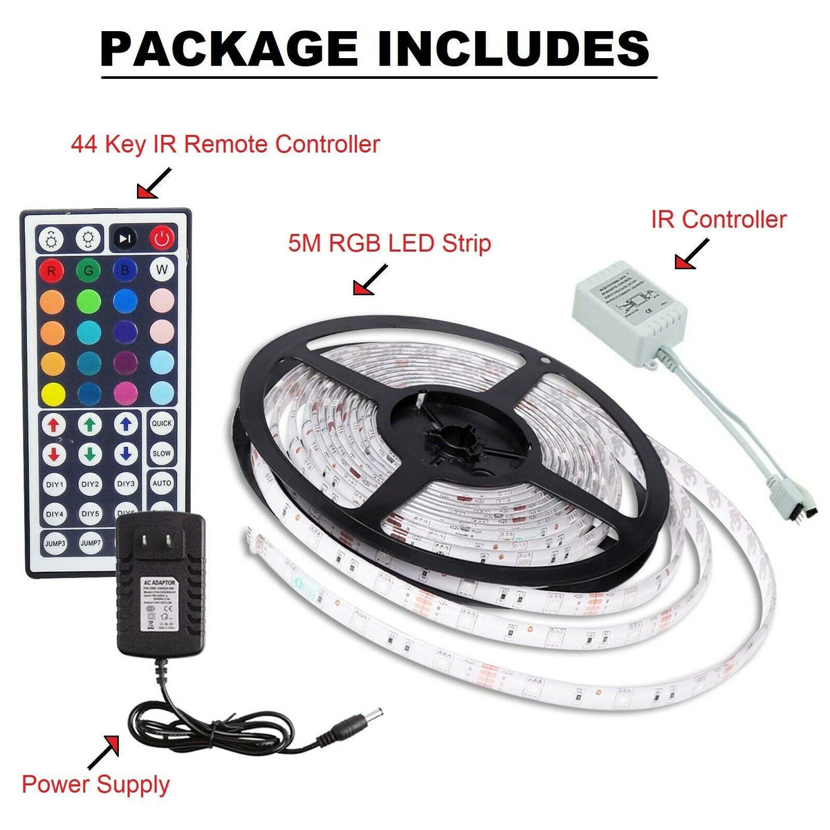 LED stripverlichting | 20 kleuren RGB LED-strips