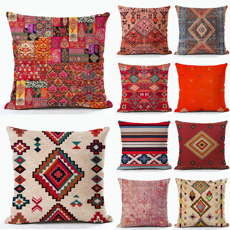 Etnische Boho Mandala Print Gooi Kussenhoes Sofa Kussen Cover Woondecoratie Avosian