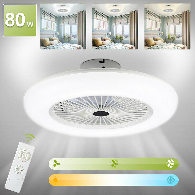 Plafondventilator met verlichting 80W met afstandsbediening