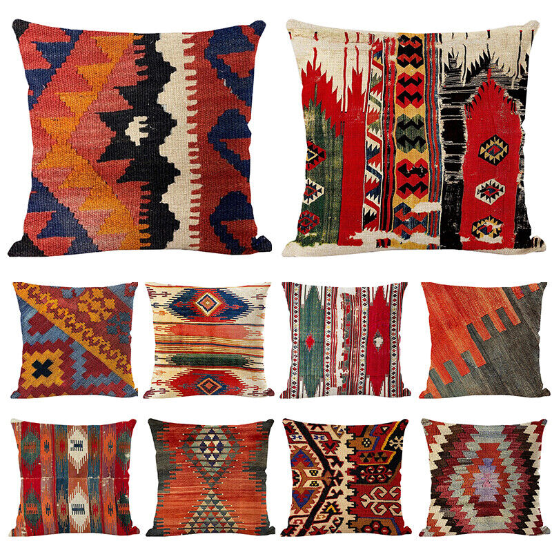 Etnische Boho Mandala Print Gooi Kussenhoes Sofa Kussen Cover Woondecoratie Avosian
