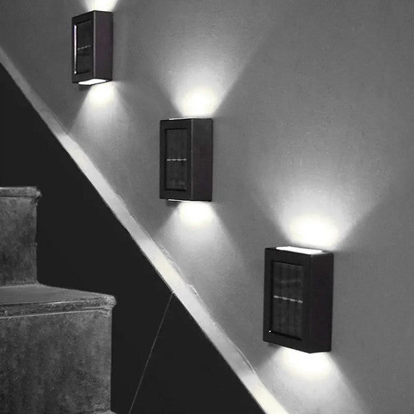 Draadloze LED Solar Wandlampen Deluxe | Efficiënte en kostenbesparende buitenverlichting
