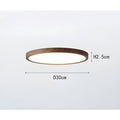 GrainGlow Light - Modern Ultra-Dunne Houten Plafondlamp