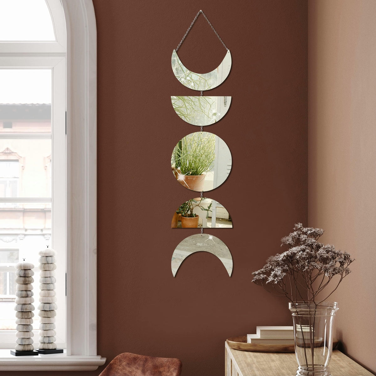 Avosian | Maanfasen spiegel wanddecoratie