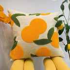 Oranje Geborduurd Decoratief Kussen