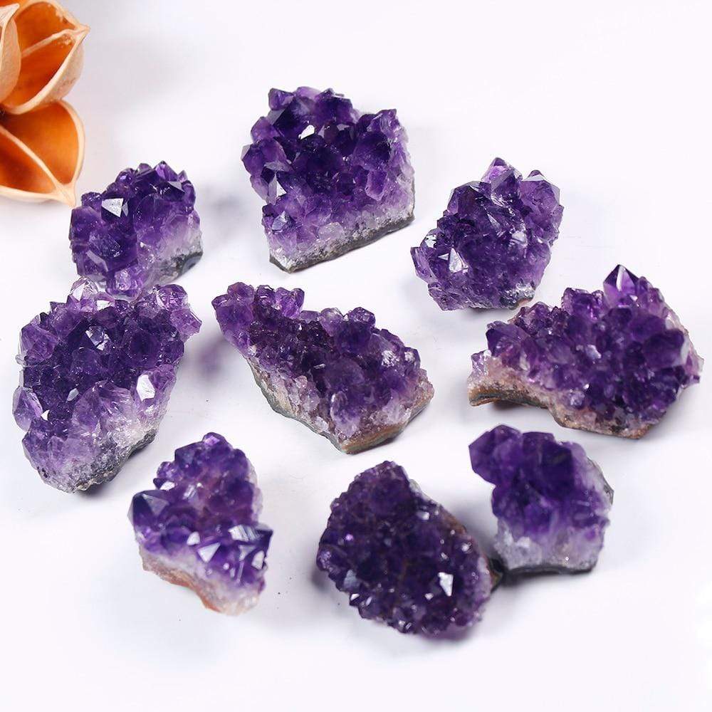 Roh-Amethist-Quartz-Kristal-Cluster