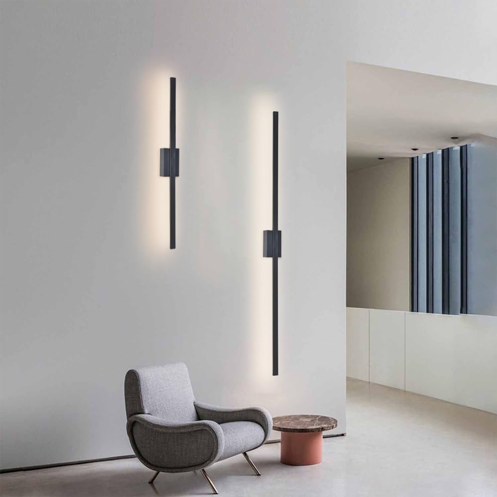 Industriële Minimalistische Lange LED IJzeren Wandlampen voor hedendaagse woonkamerdecoratie en stijlvolle verlichting
