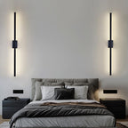 Industriële Minimalistische Lange LED IJzeren Wandlampen voor hedendaagse woonkamerdecoratie en stijlvolle verlichting