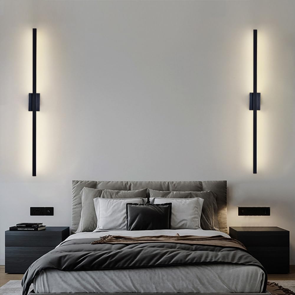 Industriële Minimalistische Lange LED IJzeren Wandlampen voor hedendaagse woonkamerdecoratie en stijlvolle verlichting